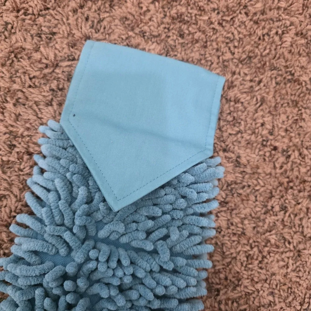 Norwex Chenille Hand Towel Hanging Teal Microfiber BacLock Blue New